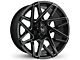 Buck Commander Canyon Gloss Black Milled Edges Wheel; 20x10; -25mm Offset (14-18 Sierra 1500)