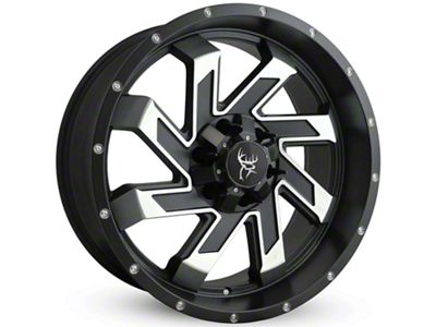 Buck Commander SAW Satin Black Machined Face Wheel; 20x9; 0mm Offset (14-18 Sierra 1500)