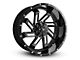 Buck Commander SAW Gloss Black Milled Face Wheel; 20x10; -25mm Offset (14-18 Silverado 1500)