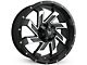 Buck Commander SAW Gloss Black Milled Face Wheel; 22x10; -10mm Offset (14-18 Silverado 1500)