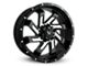 Buck Commander SAW Gloss Black Milled Face Wheel; 22x12; -44mm Offset (14-18 Silverado 1500)