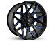 Buck Commander Canyon Satin Black Milled Face with Blue Clear Wheel; 20x9; 0mm Offset (15-20 Yukon)