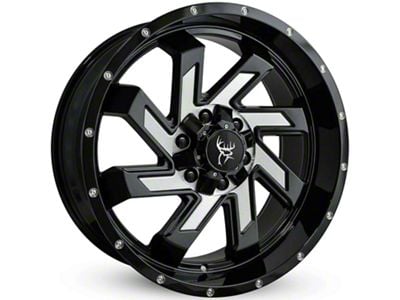 Buck Commander SAW Gloss Black Milled Face 6-Lug Wheel; 20x9; 0mm Offset (2024 Ranger)