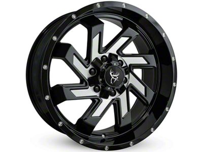 Buck Commander SAW Gloss Black Milled Face Wheel; 20x9; 0mm Offset (99-06 Sierra 1500)