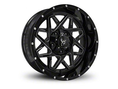 Buck Commander Caliber Gloss Black Milled Edges 6-Lug Wheel; 20x9; -10mm Offset (99-06 Silverado 1500)