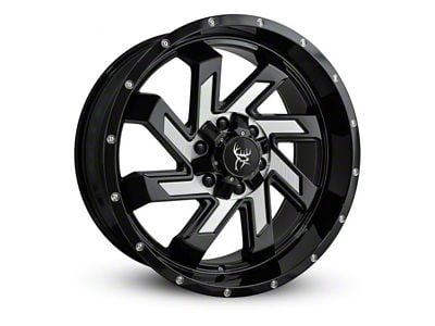 Buck Commander SAW Gloss Black Milled Face 8-Lug Wheel; 20x10; -25mm Offset (20-25 Sierra 2500 HD)