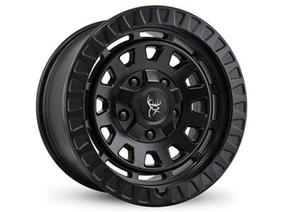 Buck Commander Venture All Satin Black Wheel; 17x9; -12mm Offset (14-18 Silverado 1500)