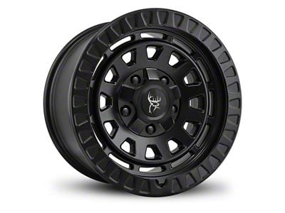 Buck Commander Venture All Satin Black 8-Lug Wheel; 17x9; 0mm Offset (20-25 Silverado 3500 HD SRW)