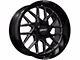 Built Off Road BTO-3 Gloss Black Milled 8-Lug Wheel; 20x9; 0mm Offset (03-09 RAM 3500 SRW)