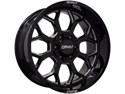 Built Off Road BTO-1 Gloss Black Milled 6-Lug Wheel; 20x9; 0mm Offset (04-08 F-150)