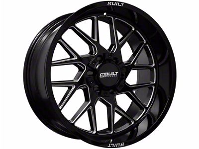 Built Off Road BTO-3 Gloss Black Milled 6-Lug Wheel; 22x10; -19mm Offset (04-08 F-150)