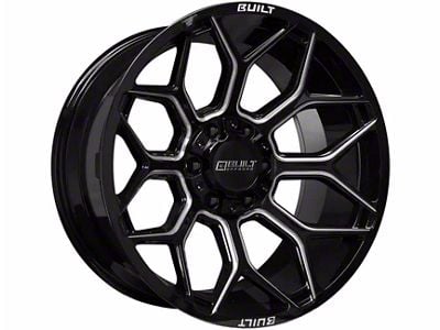 Built Off Road BTO-4 Gloss Black Milled 6-Lug Wheel; 20x9; 0mm Offset (04-08 F-150)