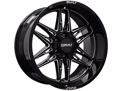 Built Off Road BTO-5 Gloss Black Milled 6-Lug Wheel; 20x10; -19mm Offset (04-08 F-150)