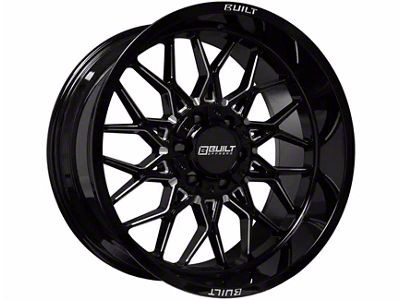 Built Off Road BTO-2 Gloss Black Milled 6-Lug Wheel; 22x10; -19mm Offset (07-13 Silverado 1500)