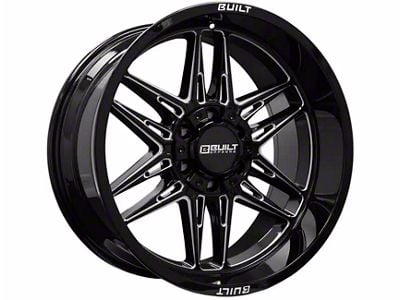 Built Off Road BTO-5 Gloss Black Milled 6-Lug Wheel; 22x10; -19mm Offset (07-14 Tahoe)