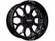 Built Off Road BTO-1 Gloss Black Milled 6-Lug Wheel; 20x10; -19mm Offset (14-18 Sierra 1500)