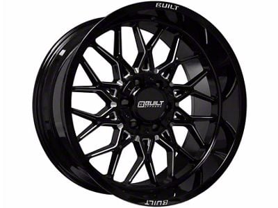 Built Off Road BTO-2 Gloss Black Milled 6-Lug Wheel; 22x10; -19mm Offset (14-18 Silverado 1500)