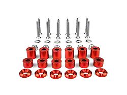 BuiltRight Industries Tech Plate Mounting Hardware Kit; Red