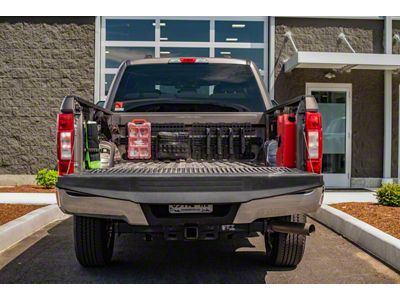 BuiltRight Industries Bedside MOLLE Rack System; 4-Piece Kit (23-24 F-350 Super Duty w/ Pro Power OnBoard)