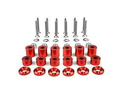 BuiltRight Industries Tech Plate Mounting Hardware Kit; Red