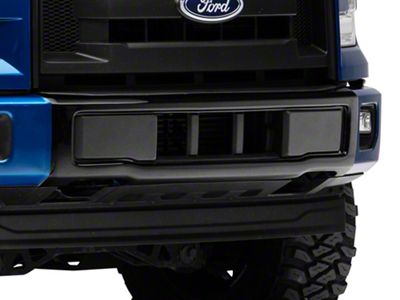 Front Bumper Center Section Cover; Gloss Black (15-17 F-150 XL, XLT, Lariat)