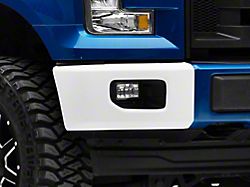 Front Bumper Side Section Cover with Fog Light Cutouts; Gloss White (15-17 F-150 XL, XLT, Lariat)