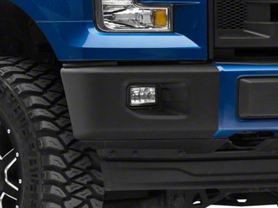 Front Bumper Side Section Cover with Fog Light Cutouts; Matte Black (15-17 F-150 XL, XLT, Lariat)