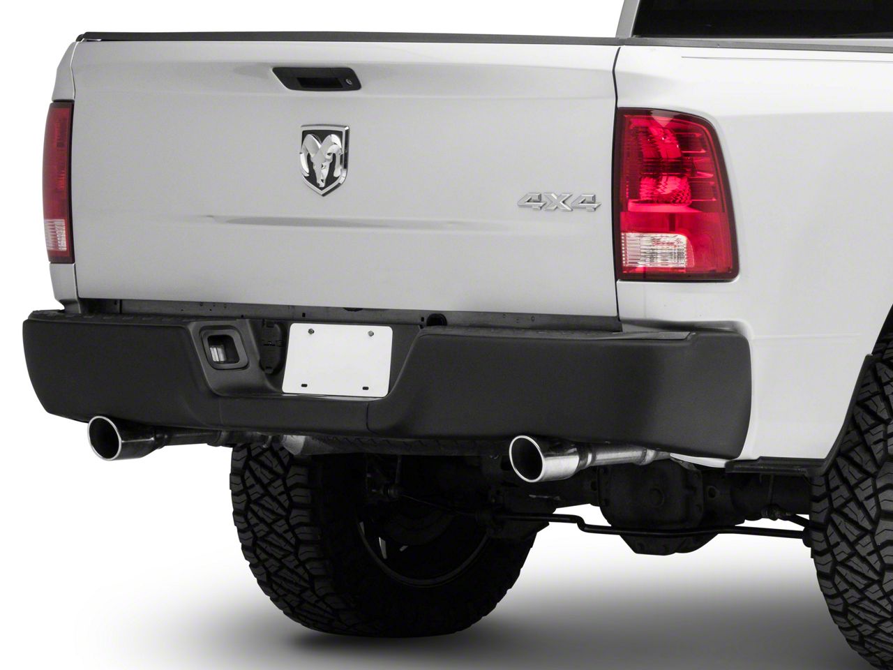 RAM 1500 Rear Bumper Covers; Matte Black (09-18 RAM 1500 w/o Factory ...