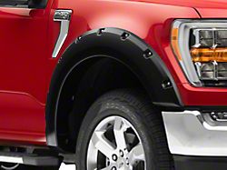 Bushwacker Pocket Style Fender Flares; Front and Rear; Matte Black (21-24 F-150, Excluding Raptor)