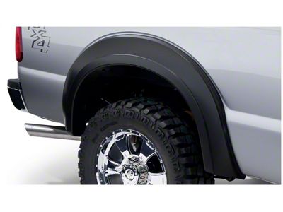 Bushwacker Extend-A-Fender Flares; Rear; Matte Black (99-07 F-250 Super Duty)