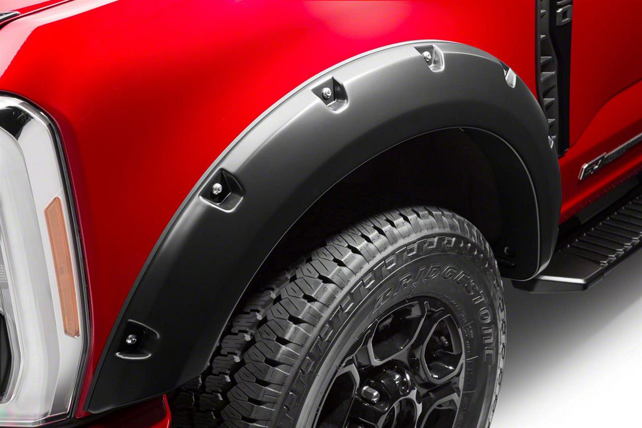 Bushwacker F250 Super Duty Pocket Style Fender Flares; Front; Matte