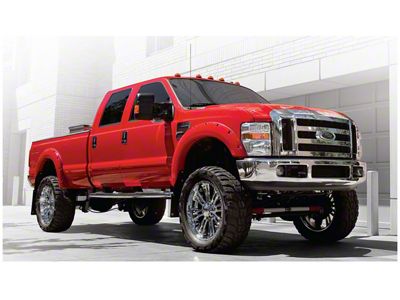 Bushwacker Pocket Style Fender Flares; Front and Rear; Matte Black (08-10 F-250 Super Duty)