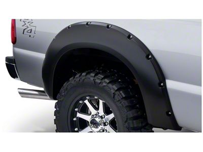 Bushwacker Pocket Style Fender Flares; Rear; Matte Black (99-10 F-250 Super Duty)