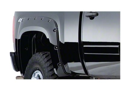 Bushwacker Cut-Out Fender Flares; Rear; Matte Black (99-10 F-350 Super Duty SRW w/ 6-3/4-Foot Bed)