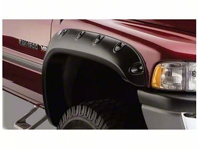 Bushwacker Pocket Style Fender Flares; Front; Matte Black (94-01 RAM 1500)