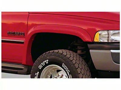 Bushwacker Extend-A-Fender Flares; Front; Matte Black (94-02 RAM 2500)