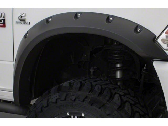 Bushwacker Max Coverage Pocket Style Fender Flares; Front and Rear; Matte Black (10-18 RAM 2500)