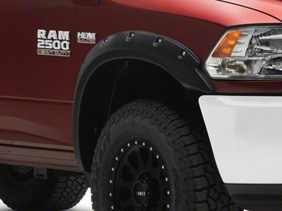 Bushwacker Pocket Style Fender Flares; Front and Rear; Matte Black (10-18 RAM 2500)