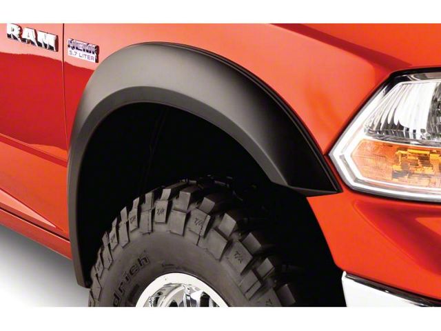 Bushwacker Extend-A-Fender Flares; Front and Rear; Matte Black (06-09 RAM 3500 w/ 8-Foot Box)