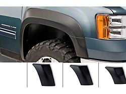 Bushwacker Extend-A-Fender Flares; Front; Matte Black (07-14 Sierra 2500 HD)