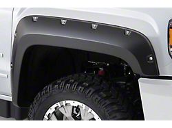 Bushwacker Pocket Style Fender Flares; Front; Matte Black (15-19 Sierra 2500 HD)