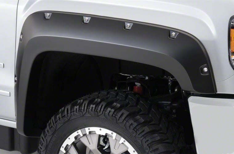 Bushwacker Sierra 2500 Pocket Style Fender Flares; Front and Rear; Onyx ...