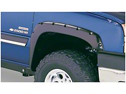 Bushwacker Pocket Style Fender Flares; Front; Matte Black (01-06 Sierra 3500 HD SRW)