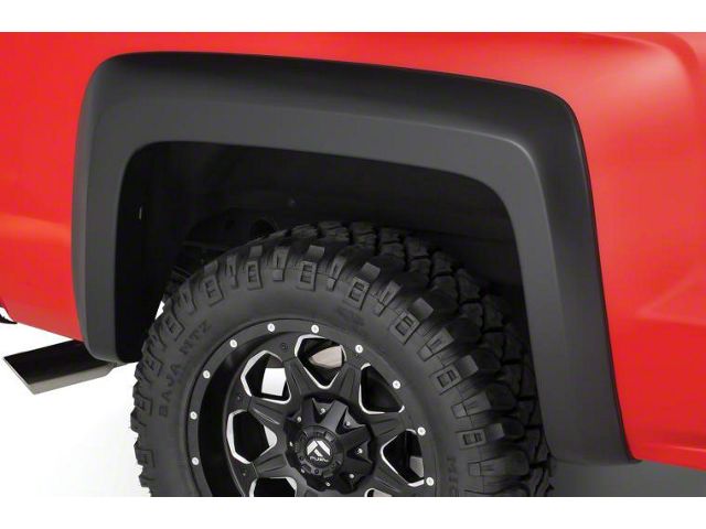 Bushwacker Extend-A-Fender Flares; Rear; Matte Black (07-14 Silverado 2500 HD)