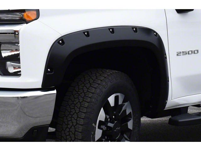 Bushwacker Pocket Style Fender Flares; Matte Black (20-24 Silverado 2500 HD)