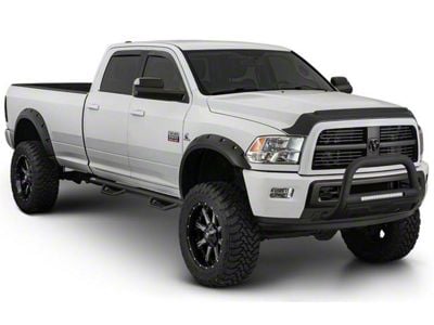 Bushwacker Max Coverage Pocket Style Fender Flares; Front and Rear; Matte Black (15-19 Silverado 3500 HD SRW)