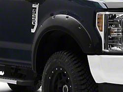 Bushwacker Forge Style Fender Flares; Front and Rear; Textured Black (17-22 F-250 Super Duty)