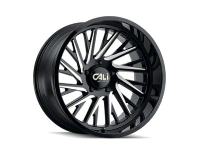 Cali Off-Road Purge Gloss Black Milled 8-Lug Wheel; 20x10; -25mm Offset (01-06 Sierra 2500 HD)