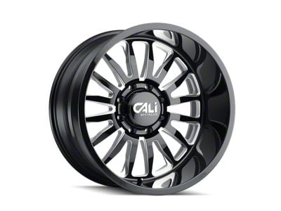 Cali Off-Road Summit Gloss Black Milled 8-Lug Wheel; 20x10; -25mm Offset (01-06 Sierra 2500 HD)