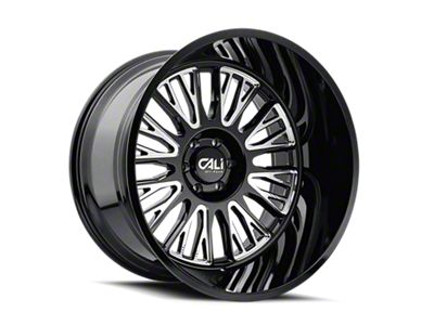 Cali Off-Road Vertex Gloss Black Milled 8-Lug Wheel; 26x14; -76mm Offset (01-06 Sierra 2500 HD)